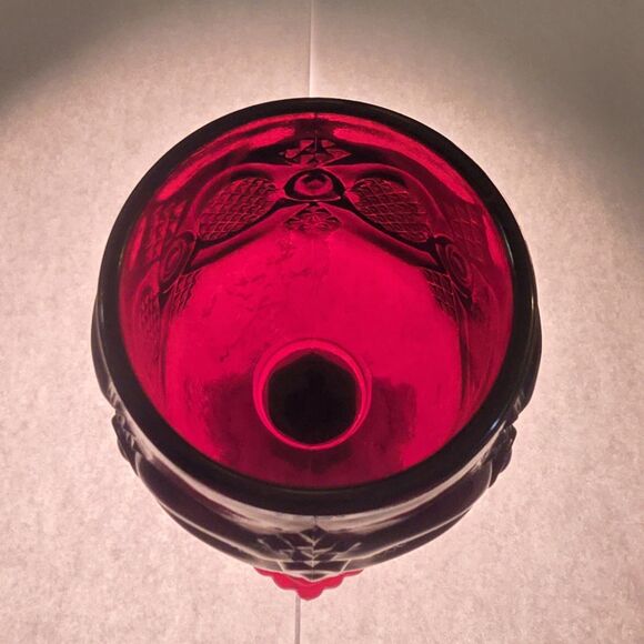 2 Avon 1876 Cape Cod Ruby Red Collection Goblet / Altar Chalice 4 0z Capacity - Picture 4 of 4